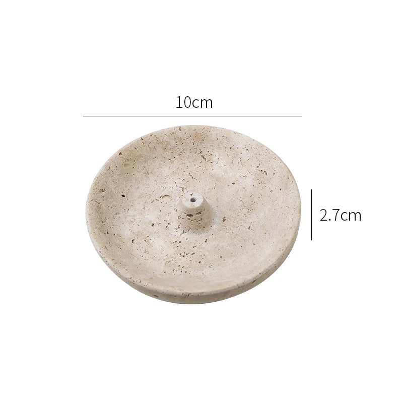 Vintage Travertine Incense Stick Holder
