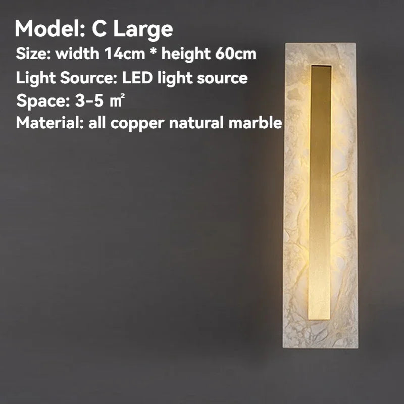 Gold Marble Staircase Lamp