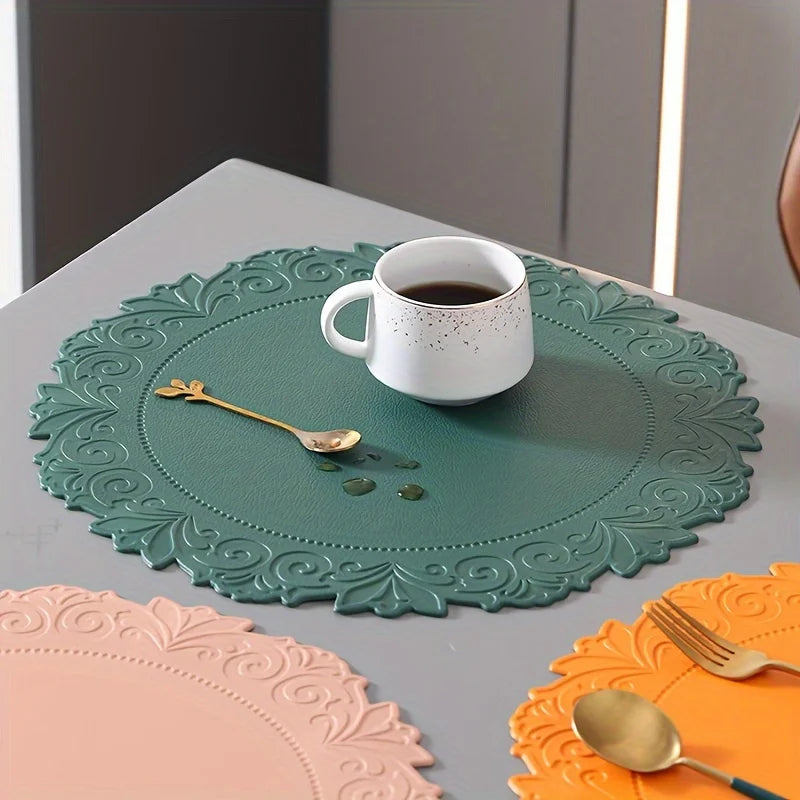 Round Leather Table Mats