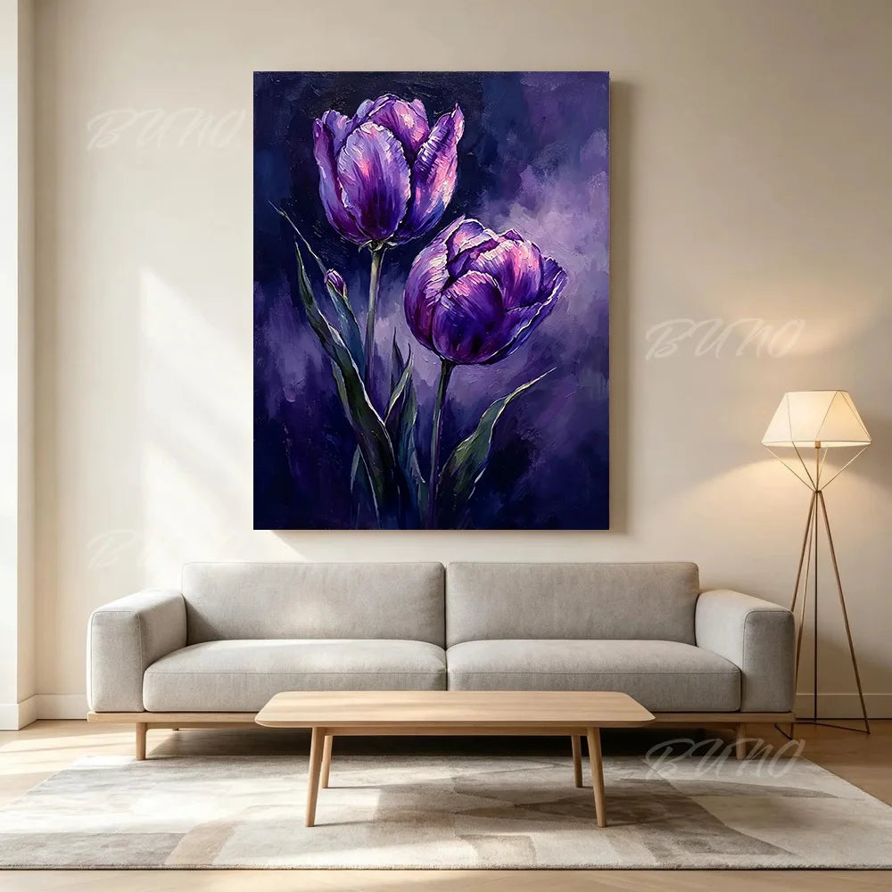 Dark Moody Floral Painting