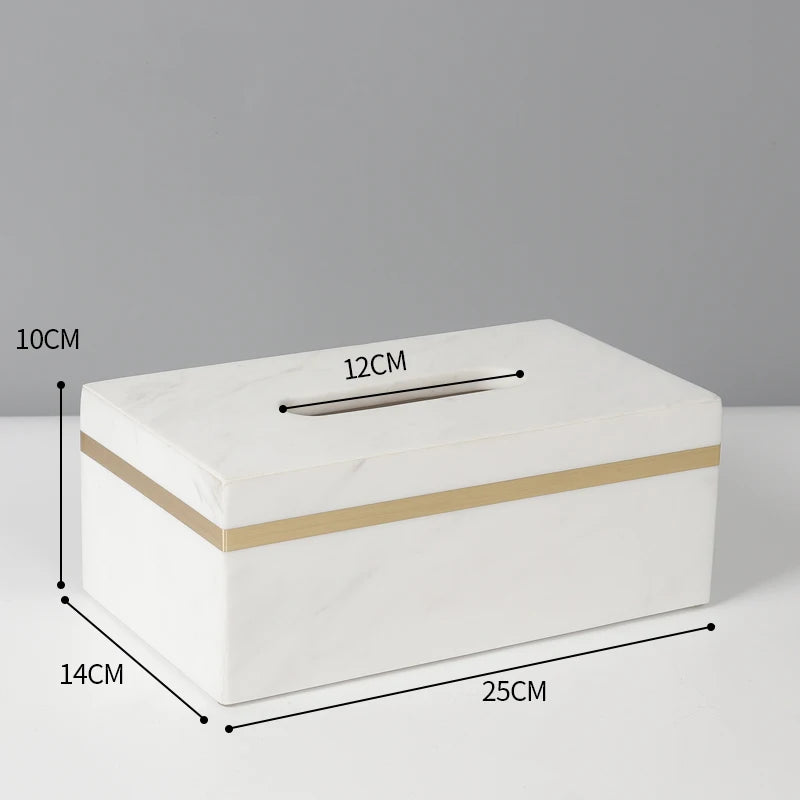 Natural Marble Napkin Tissue Box