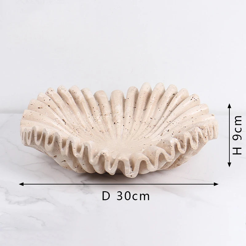 Marble Ruffle Bowl