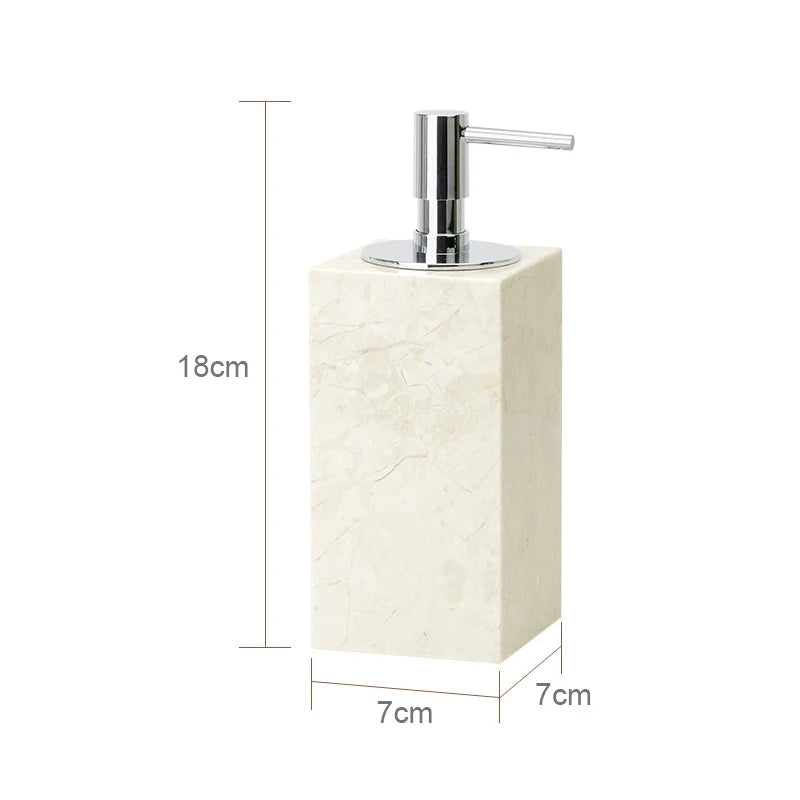 Emperador Light Marble Bath Set