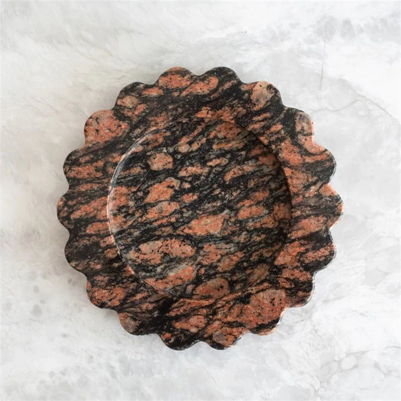 Natural Marble Travertine Serving Tray