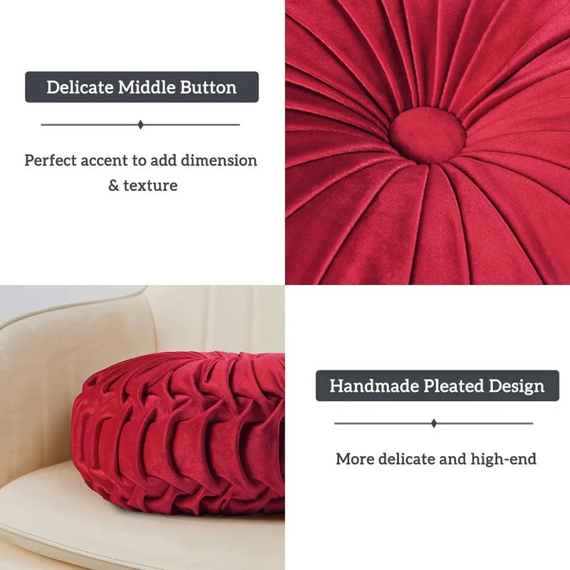 Red Velvet Pumpkin Cushion