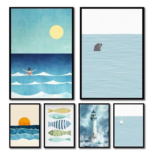 Coastal Canvas Wall Art Seaside