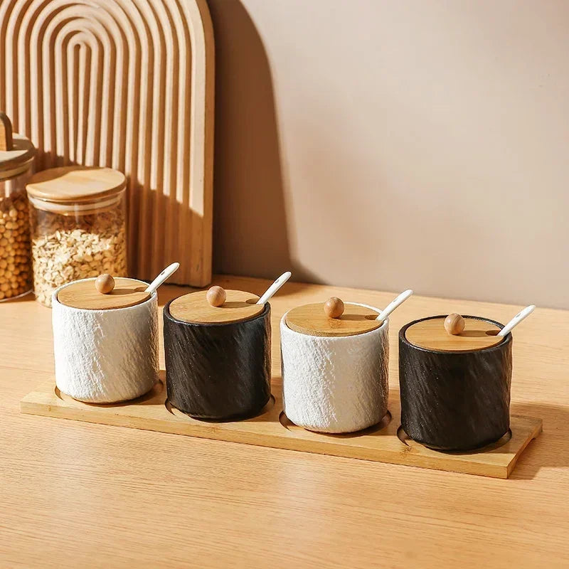 Ceramic seasoning bottle jar box