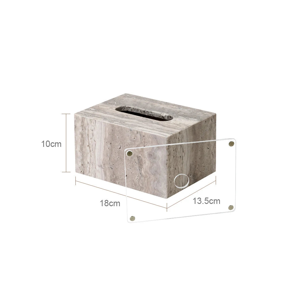 Natural Marble Tissue Box Decorative