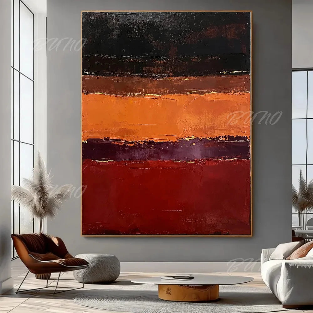Large Red Impasto Painting