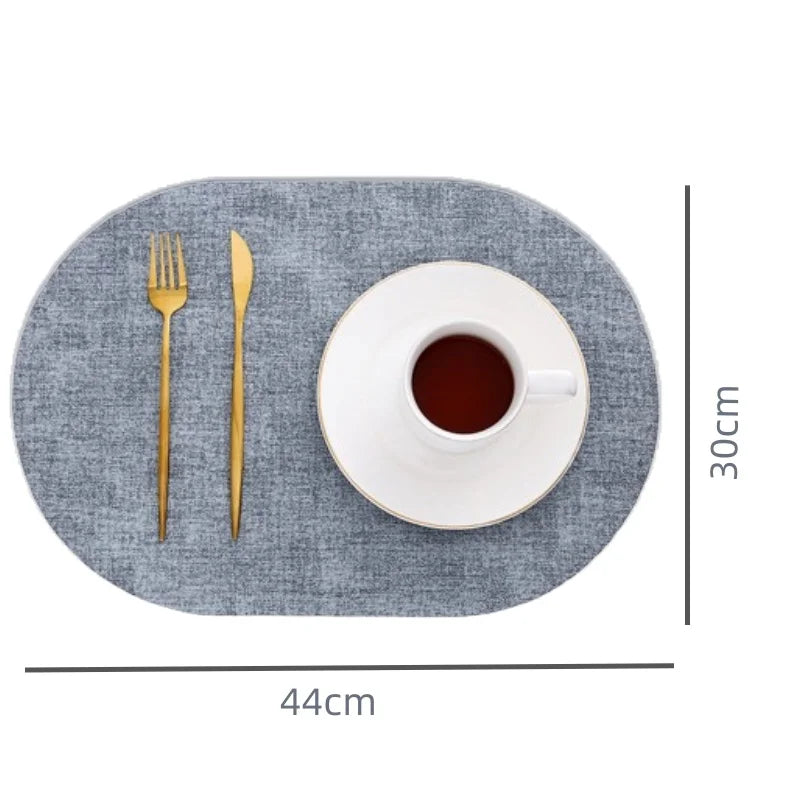 Oval Kitchen Leather Mats