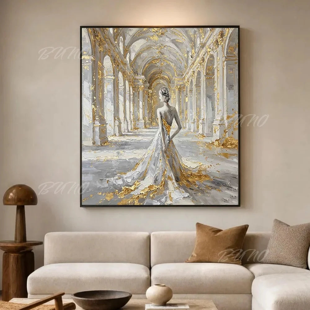 Gold Foil Canvas Painting