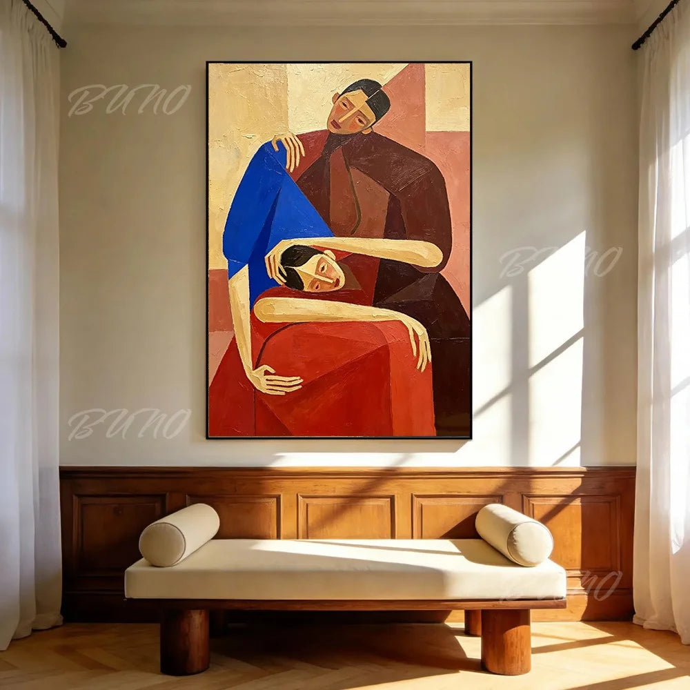 Art Deco Cubist Figure Art