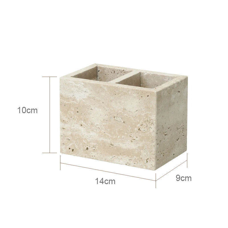 Travertine Bath Accessories Set