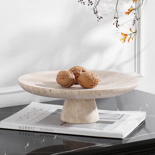 Vintage Travertine Fruit Bowl