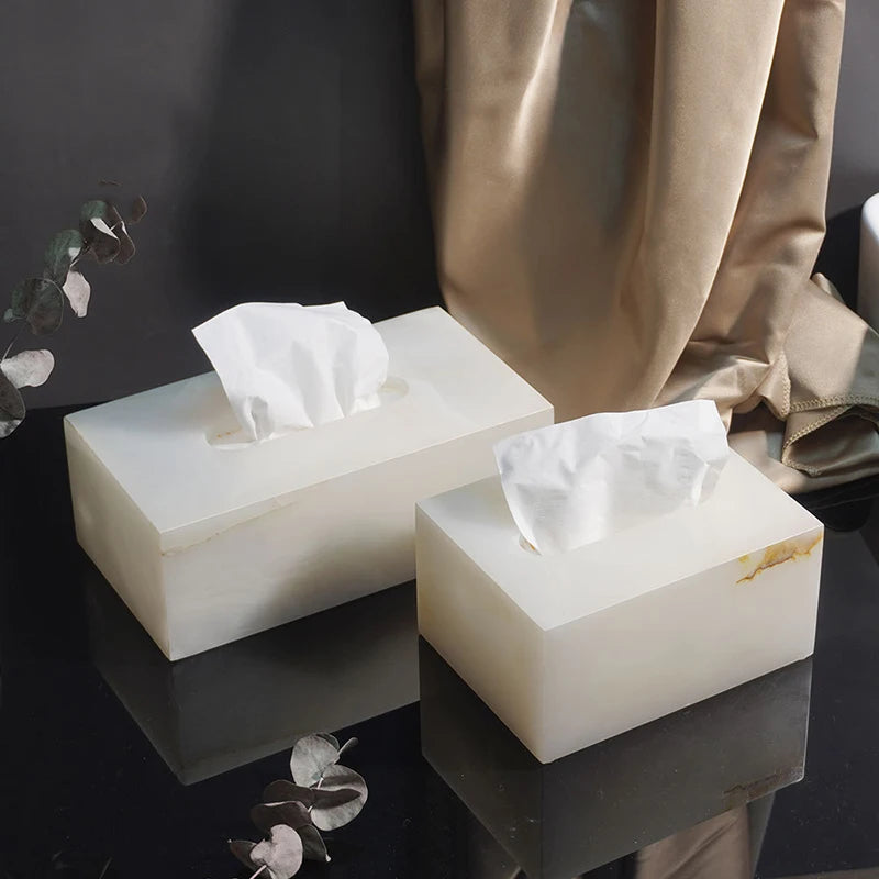 Natural Marble Napkin Tissue Box