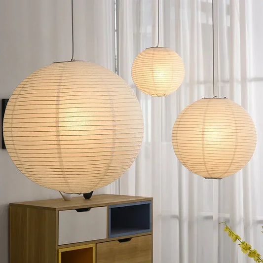 Japanese Noguchi Style Rice Paper Pendant