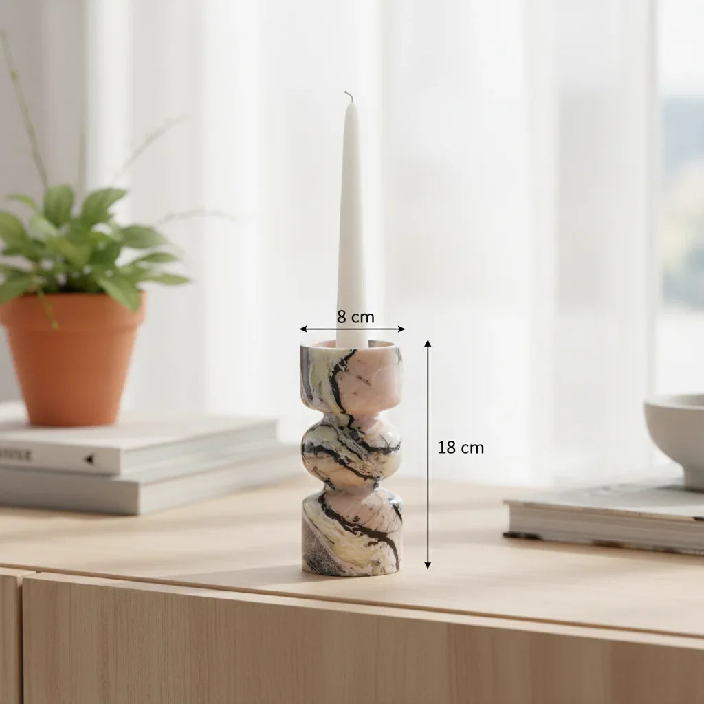 Natural Marble Candle Holders