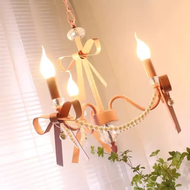 Pink Crystal Kids Chandelier