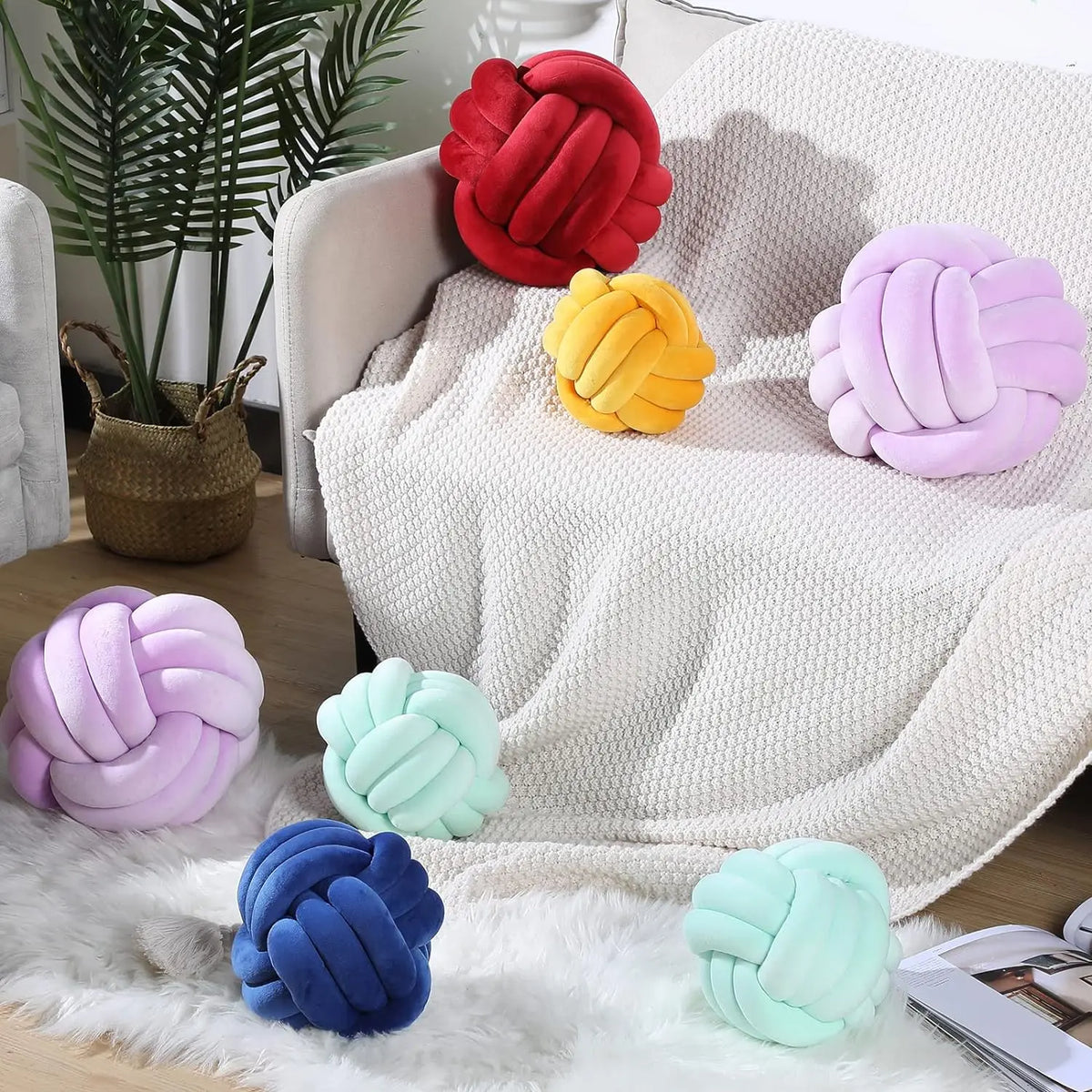 Lilac Knot Globe Plush Cushion