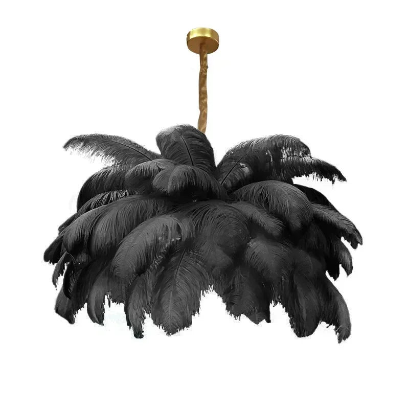 LED Nordic Feather Chandelier Modern