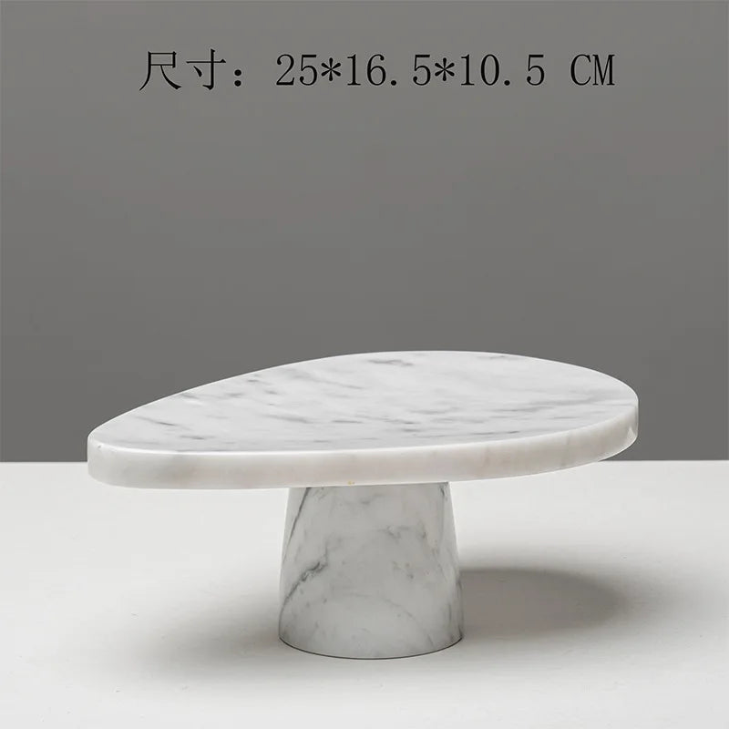 Tall Marble Fruit Stand