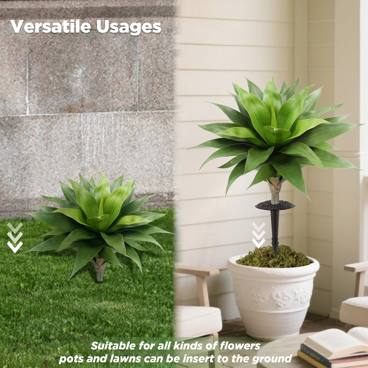 Faux Agave Plant Pair