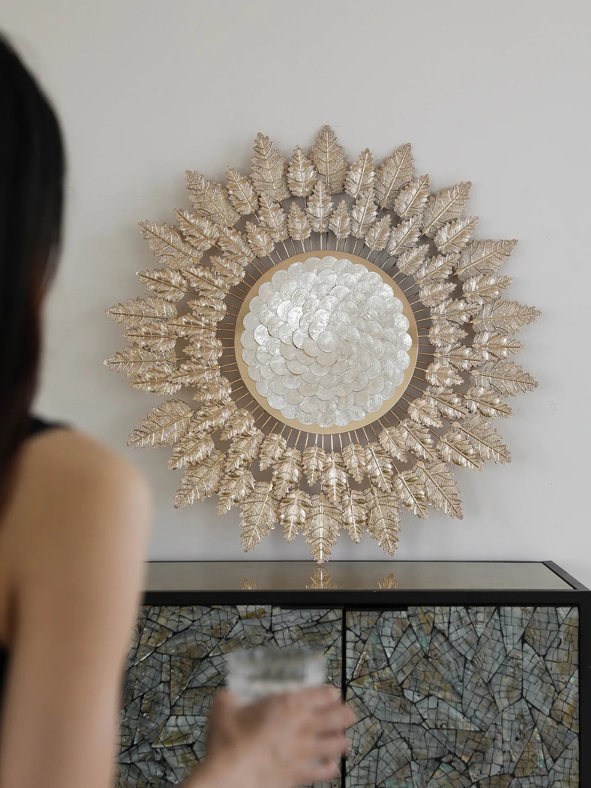 Gold Leaf Wall Art Panel