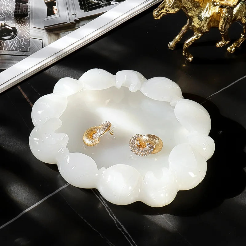 White Onyx Jewellery Tray