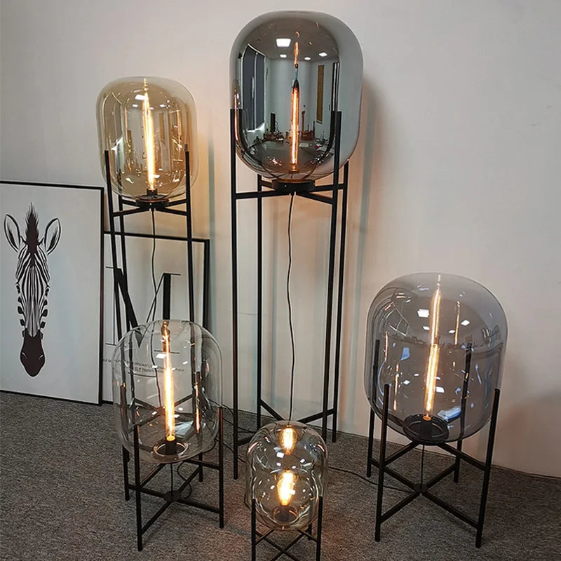 Industrial Style Smoke Gray Glass