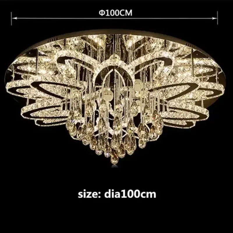 Round RGB Crystal Chandelier