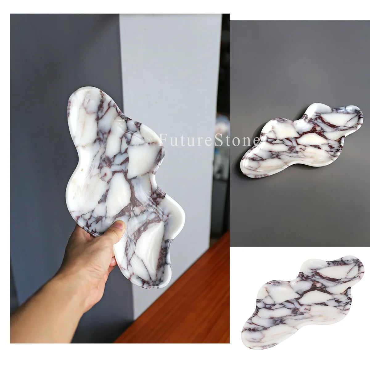 Purple Marble Jewellery Tray