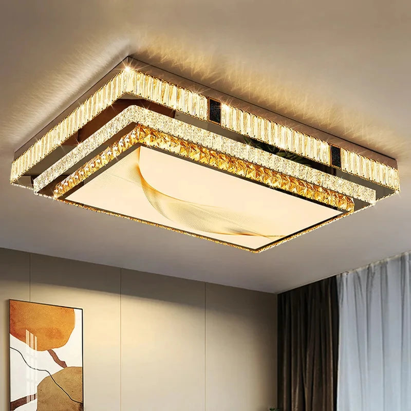 Gold K9 Crystal Chandelier