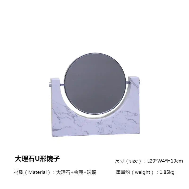 Marble Rotating Vanity Mirror