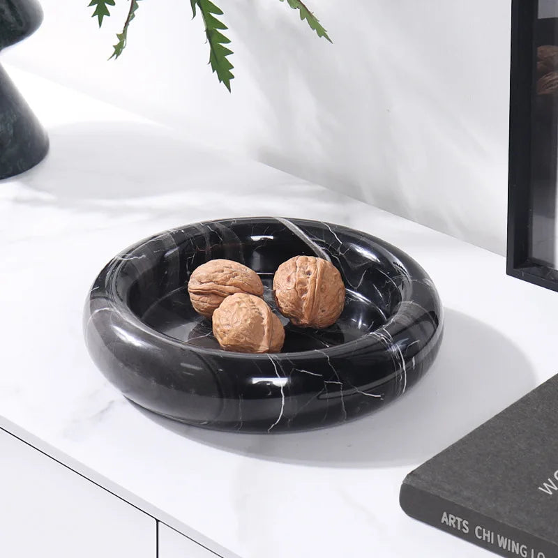 Round Marble Fruit Plate