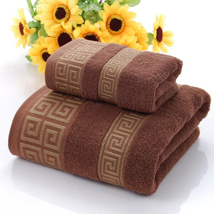 Black Cotton Towel Set