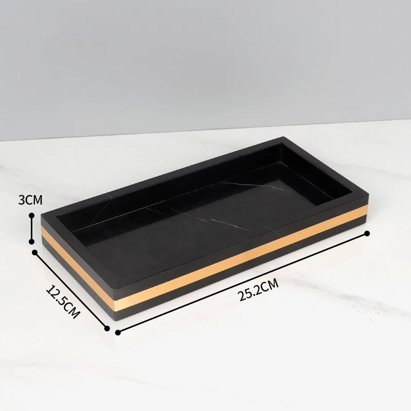 Nero Marquina Natural Marble Bathroom Set
