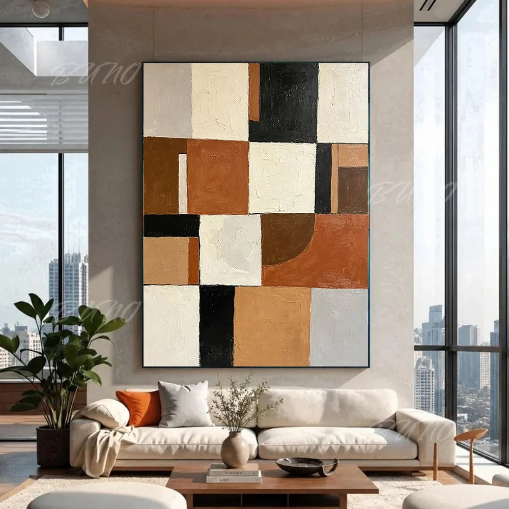 Terracotta Textured Painting