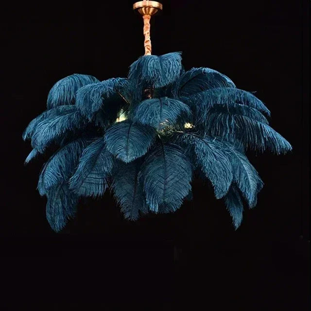 LED Nordic Feather Chandelier Modern