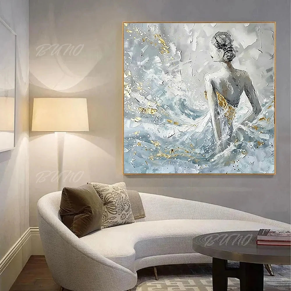 Gold Foil Canvas Painting