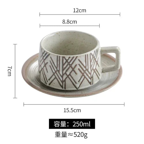 Coarse Pottery Cup Set