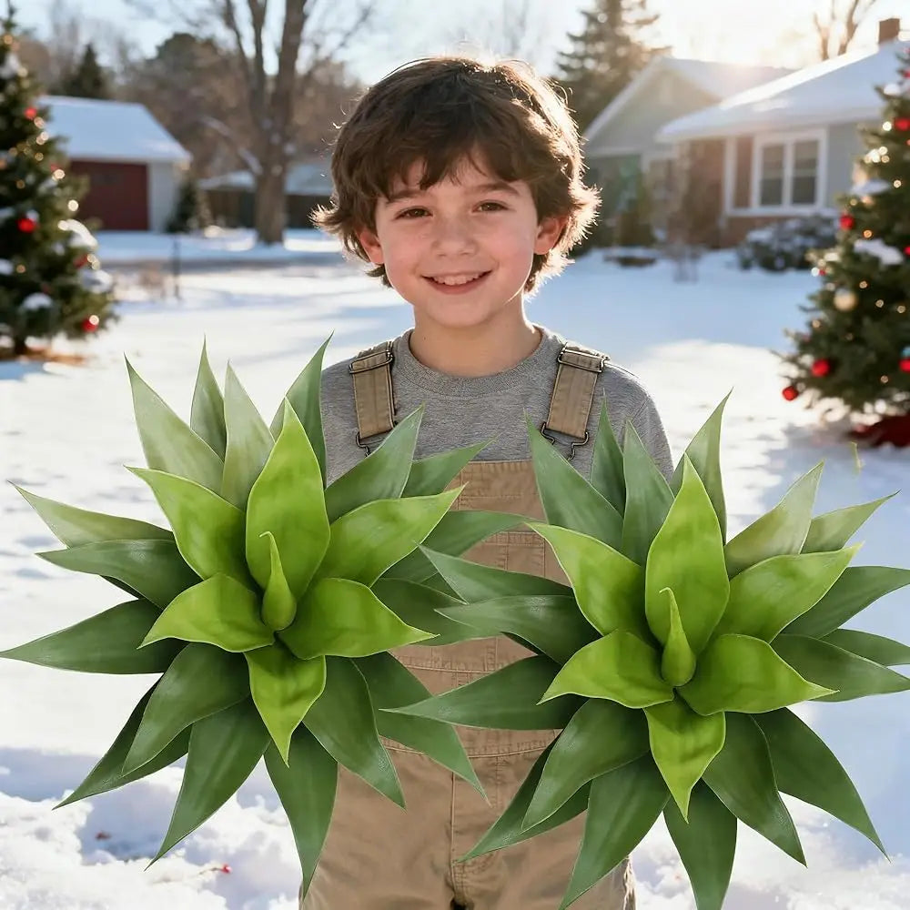Faux Agave Plant Pair