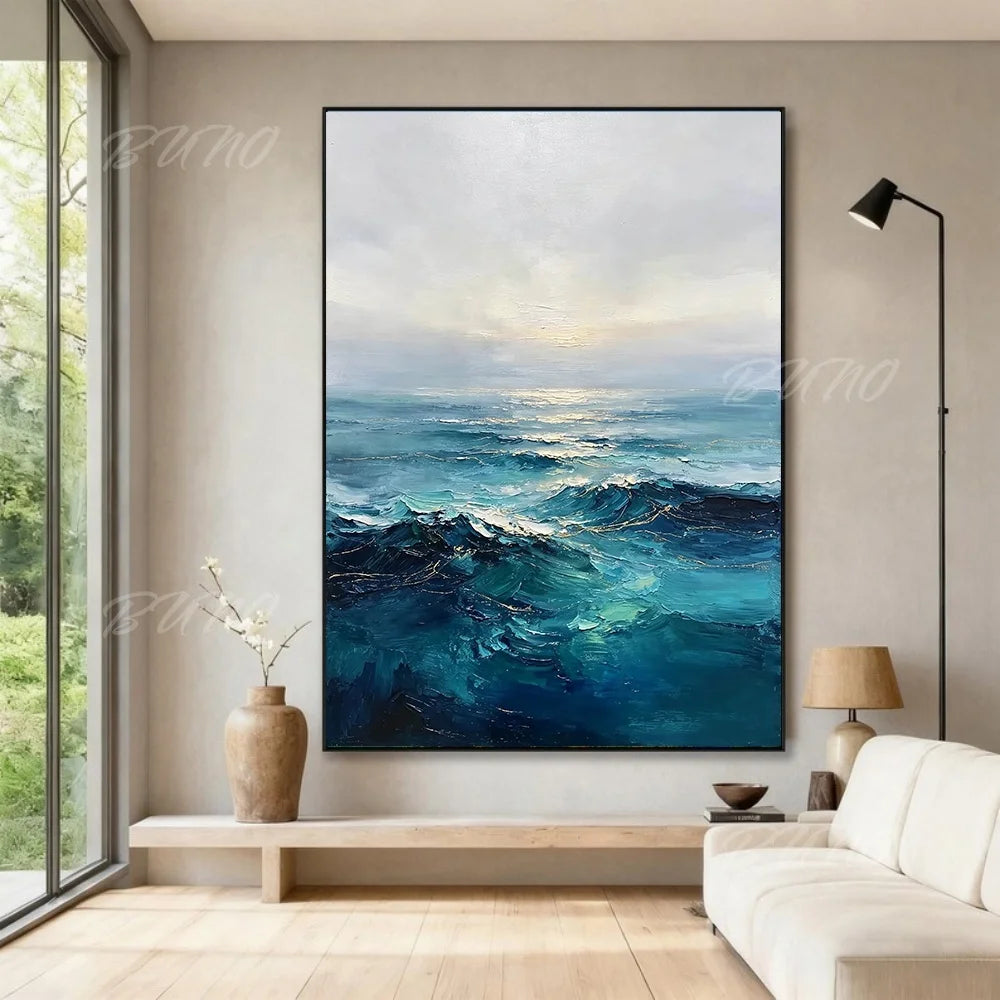 Textured Ocean Coastal Art