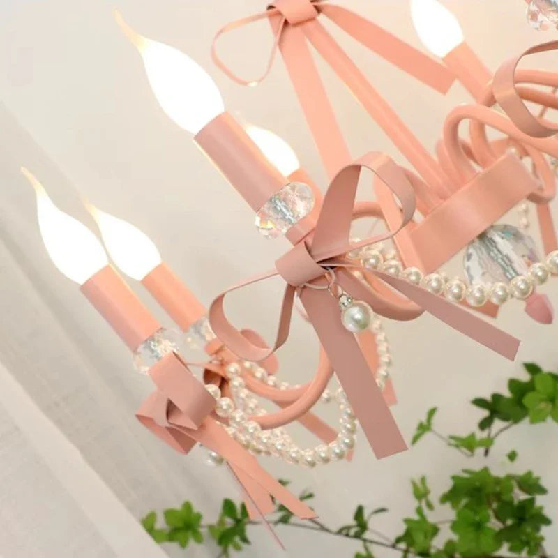 Pink Crystal Kids Chandelier