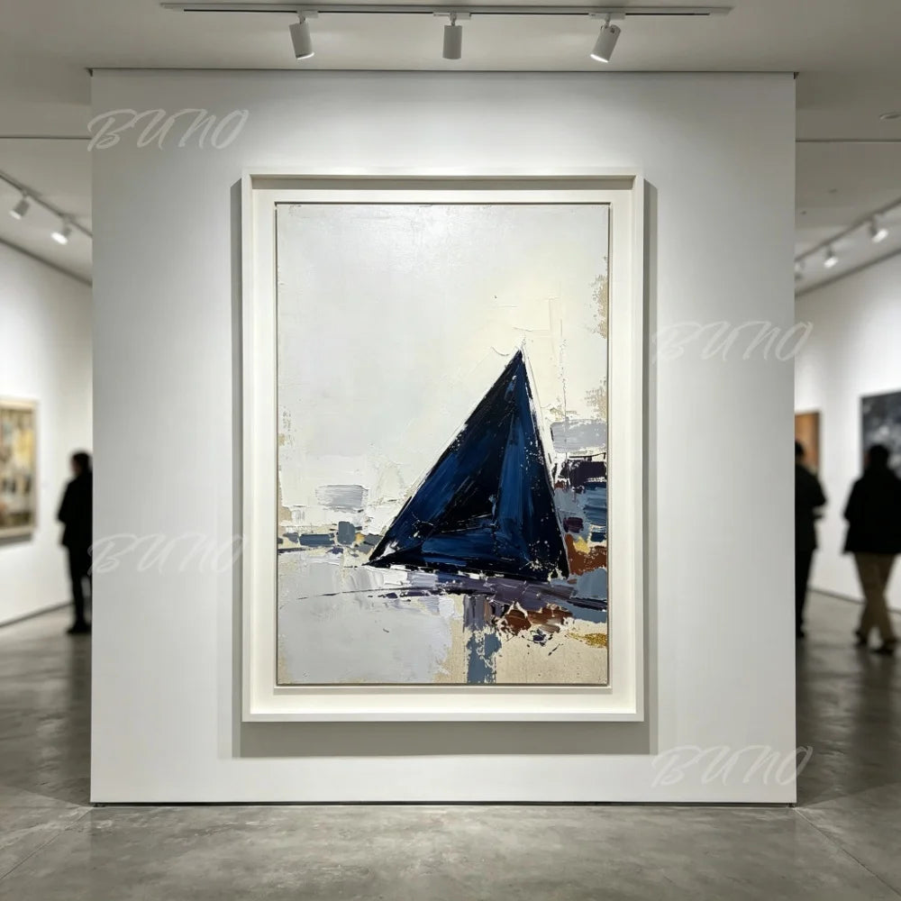 Blue Impasto Textured Painting