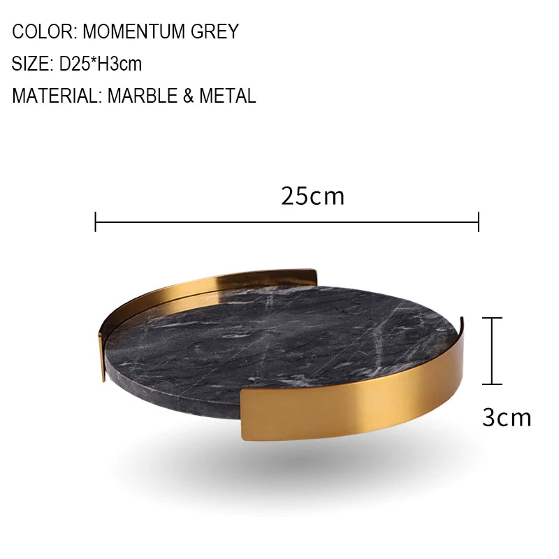 Scandinavian Decorative Natural Marble Tray