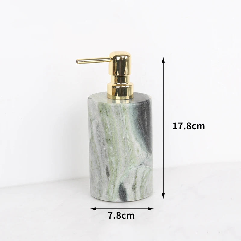 Emerald Green Natural Marble Bathroom Set