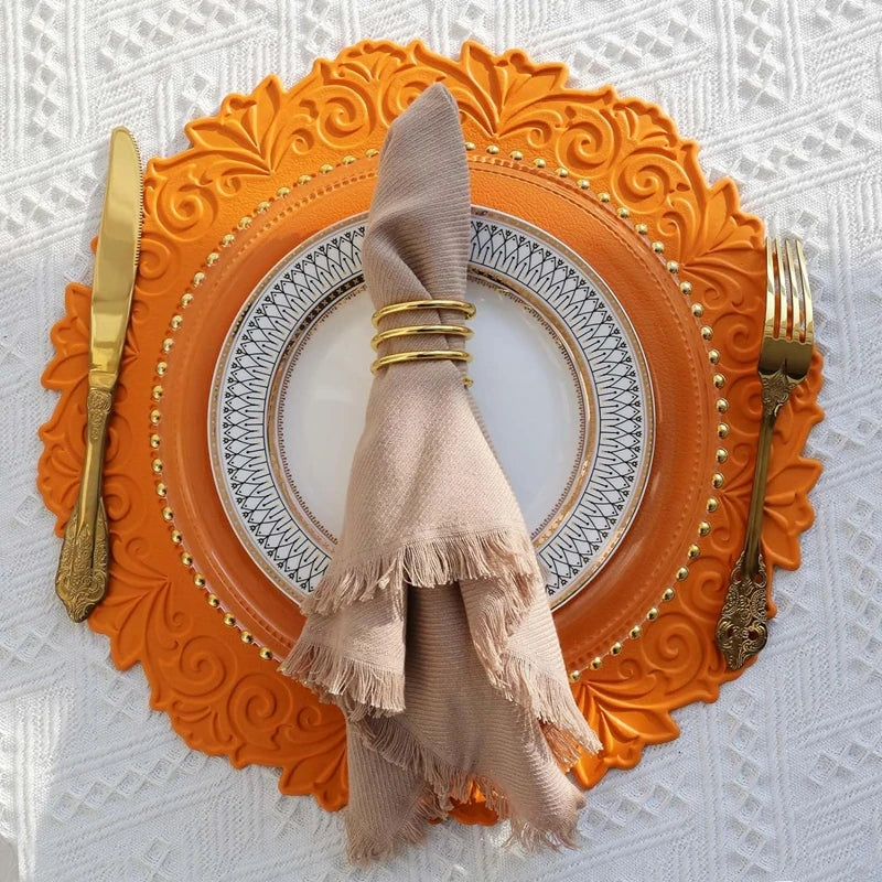 Round Leather Table Mats