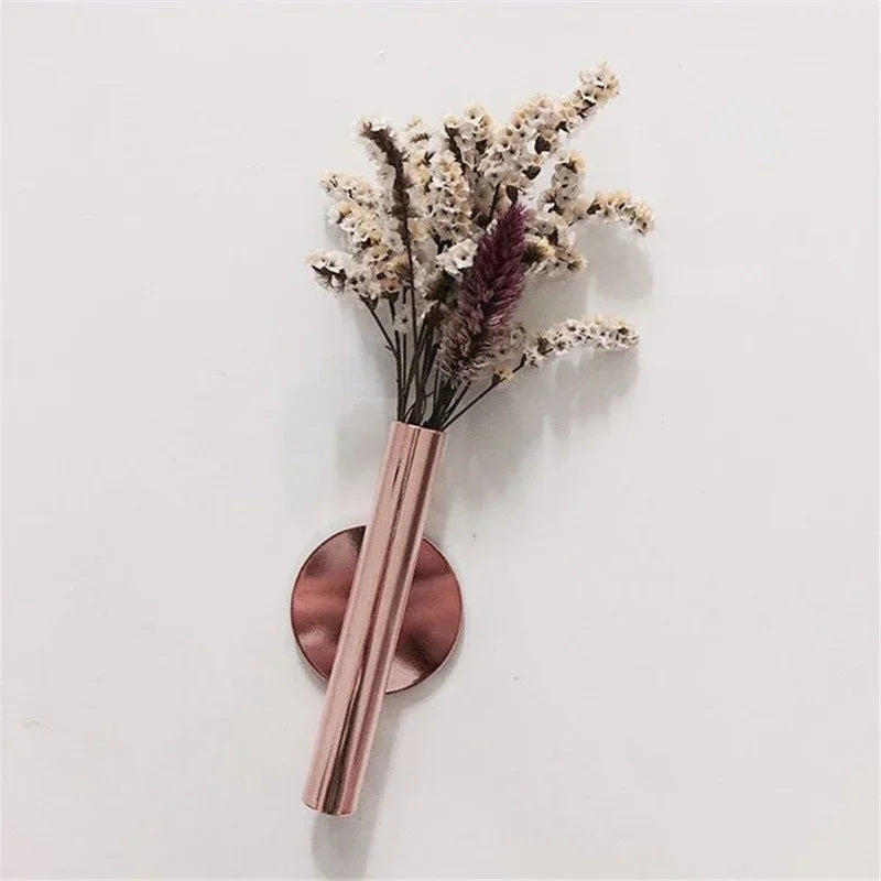 Rose Gold Wall Flower Holder