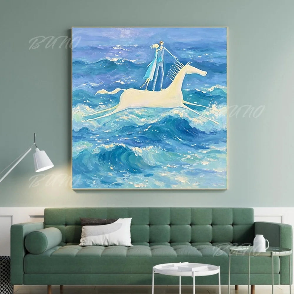 Dreamy Blue Impressionist Art