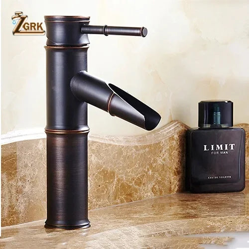 Waterfall Basin Mixer Bamboo Spout